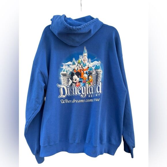 Disneyland Resort Sweaters - Vintage Disneyland Resort Where Dreams Come True Castle Zipper Front Sweatshirt